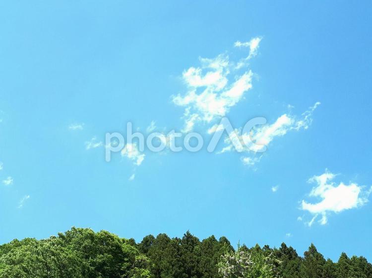 空と雲の風景 空,雲,自然の写真素材
