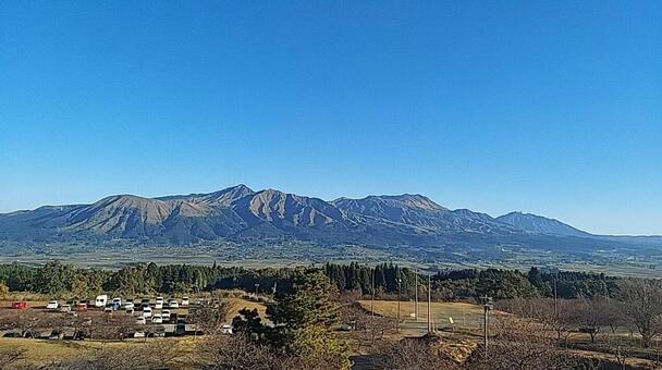 南阿蘇風景 山,阿蘇,南阿蘇の写真素材