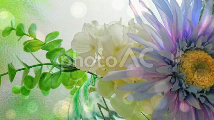 爽やかな花のある風景 美しい,花束,涼しげの写真素材