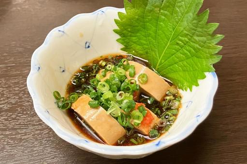 あん肝 あん肝,ネギ,大葉の写真素材