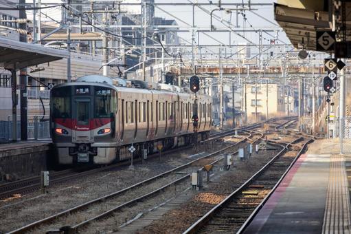 Photo, jr sanyo main line, saijo station, departure, 