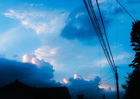 青い空 青い空 風景,空,夏の写真素材