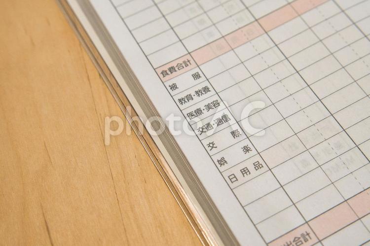家計簿　週間収支 給料,給与,支払いの写真素材