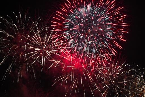 花火 花火 はなび,花火,夜の写真素材