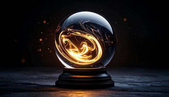 幻想的な火のオーブ 幻想的な火のオーブの写真
