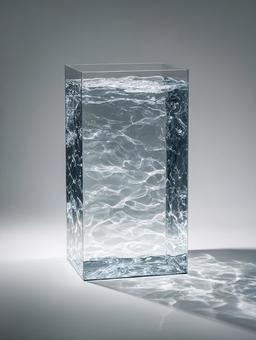 光と影が映り込む透明な水の世界 光と影が映り込む透明な水の世界の写真