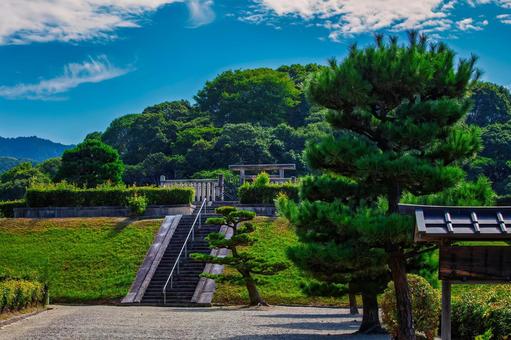 行燈山古墳・崇神天皇陵 (天理市柳本町) 行燈山古墳,崇神天皇陵,古墳の写真素材