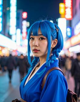 電気街で振り向く、憂鬱な青の彼女 電気街で振り向く、憂鬱な青の彼女の写真