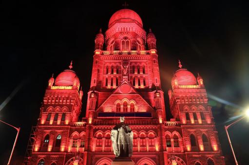 インド ムンバイの歴史的建造物 Brihan Mumbai Mahanagarpalika インド ムンバイの歴史的建造物 Brihan Mumbai Mahanagarpalikaの写真