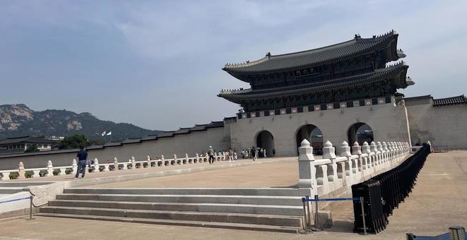 景福宮 光化門 景福宮,キョンボックン,韓国の写真素材