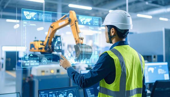 VRホログラムでショベルカーを遠隔操作 VRホログラムでショベルカーを遠隔操作の写真