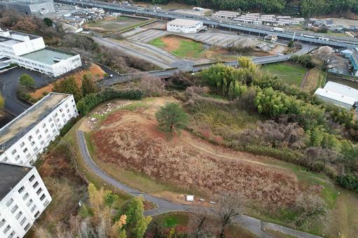 天理市にある赤土山古墳の空撮 天理市にある赤土山古墳の空撮 国府,奈良,天理市の写真素材