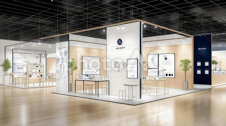 コスメブランドの展示会・ブースデザイン コスメ,会社,ビジネスの写真素材
