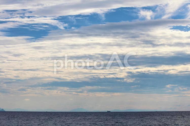 水平線　日本海　 水平線,日本海,越前海岸の写真素材