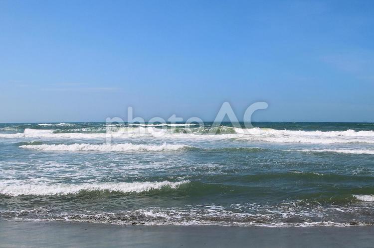 夏　白波　海辺 海,夏,白波の写真素材