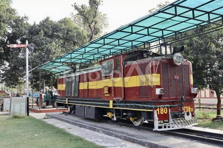 インド　昔のディーゼル機関車 海外,インド,ディーゼルの写真素材