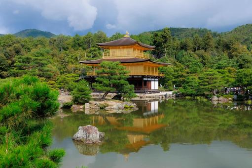 黄金の寺 黄金の寺 金閣寺,寺院,金箔の写真素材