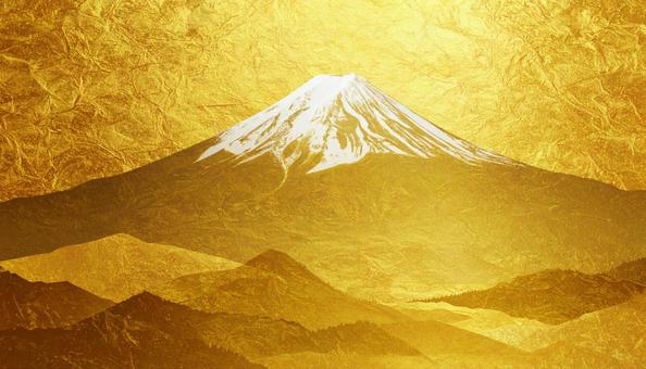 背景が金色の紙の質感のある富士山 背景が金色の紙の質感のある富士山の写真