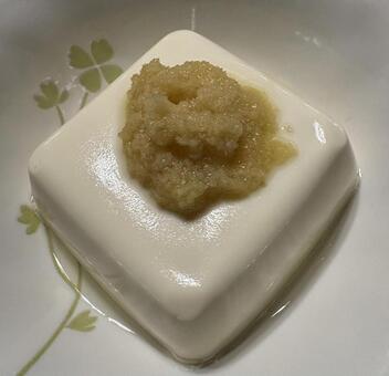 R7.11.28温奴にジャンツォンジャン 夕食,温奴,温豆腐の写真素材