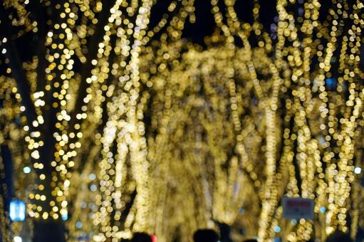 光のボケとイルミネーション イルミネーション,ボケ,玉ボケの写真素材