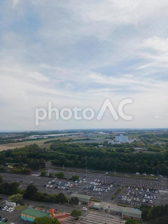 ひたち海浜公園の観覧車から望む広大な景色 空,風景,観光の写真素材