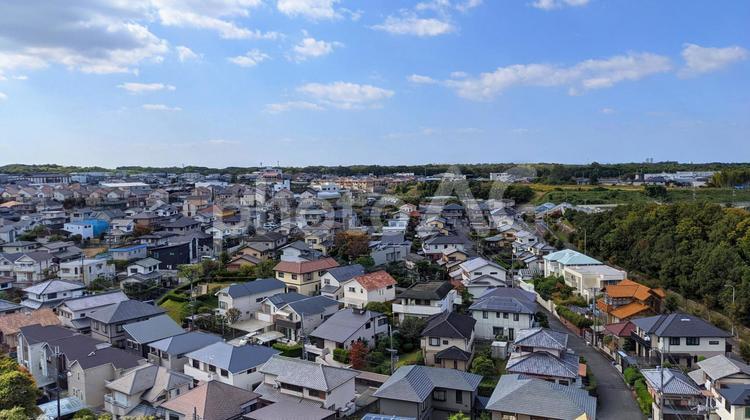 街並みの俯瞰風景と青空 街並み,俯瞰,空の写真素材