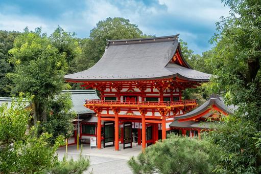 滋賀 近江神宮 楼門 滋賀 近江神宮 楼門 近江神宮,神社,滋賀県の写真素材