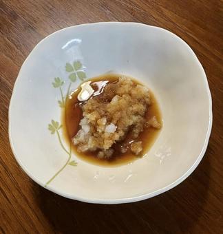 R7.11.13　大根おろしの天つゆ 大根おろし,天つゆ,酢醬油の写真素材