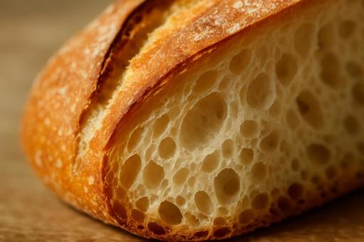 フランスパン表面クラム構造 フランスパン表面クラム構造の写真