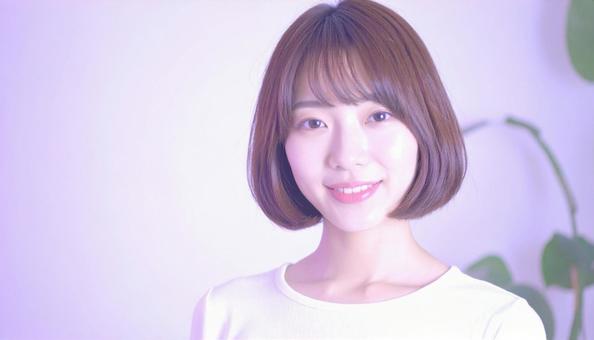 ヘアスタイルモデル：ワンレングスの写真