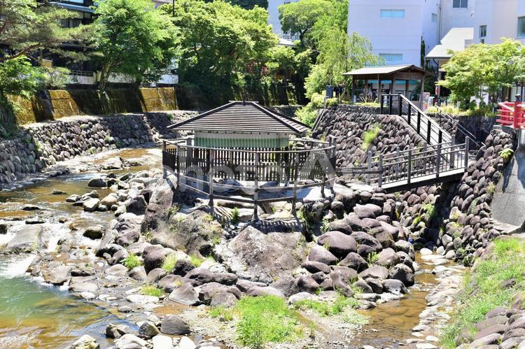 修禅寺　独鈷の湯 修禅寺,独鈷の湯,桂川の写真素材