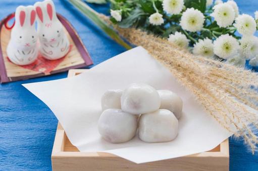 お月見イメージ素材 お月見,団子,和菓子の写真素材