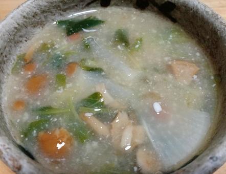 なめこの味噌汁 なめこの味噌汁,なめこ,ナメコの写真素材