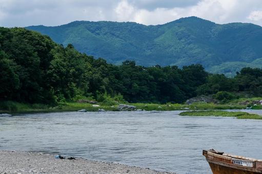 長瀞のライン下り ライン下り,船,カヌーの写真素材