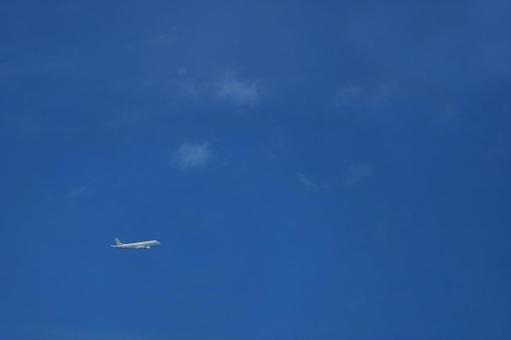 飛行機と青空 飛行機と青空の写真