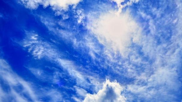 Photo, summer, blue sky, sun, 