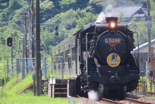 SLやまぐち号 D51 SLやまぐち号 D51 sl,d51,やまぐち号の写真素材