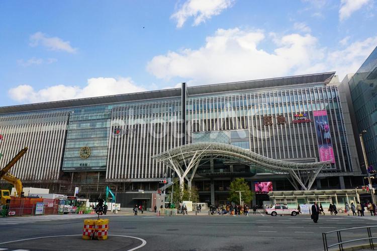 博多駅前の風景２ 博多駅,福岡,空の写真素材