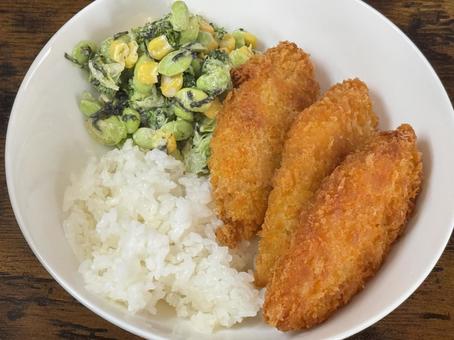 フライプレート フライプレート フライ,白身魚,美味しいの写真素材