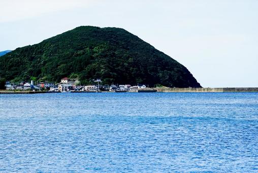 Photo, sea, horizontal line, island, 