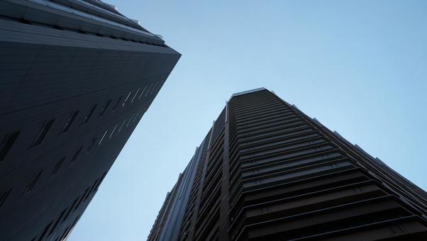都心のビルと青空 都心,ビル,青空の写真素材