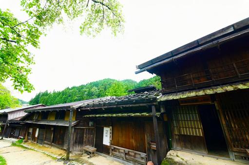 情緒漂う妻籠宿の風景 情緒漂う妻籠宿の風景 妻籠,宿場町,旅籠の写真素材