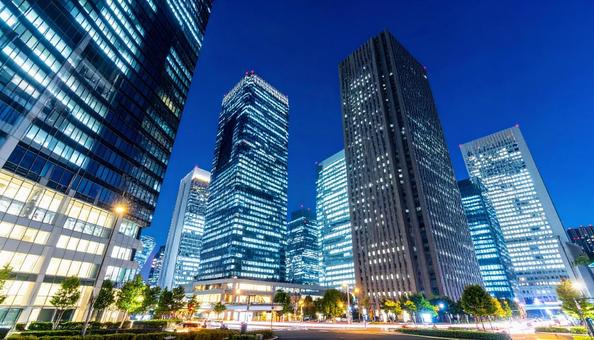 夜の都市風景 夜の都市風景の写真