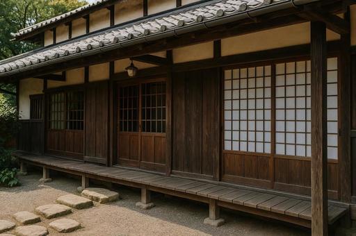 古き良き伝統的な古民家 古き良き伝統的な古民家の写真