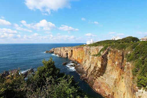 三段壁 三段壁,白浜三段壁,和歌山観光の写真素材