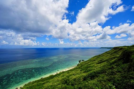 比嘉ロードパークから望む宮古島の絶景 比嘉ロードパークから望む宮古島の絶景 比嘉ロードパーク,宮古島,沖縄の写真素材