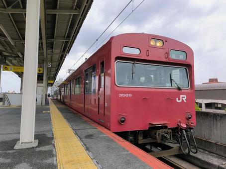 JR播但線、103系3500番台 JR播但線、103系3500番台 jr,jr西日本,播但線の写真素材