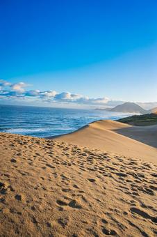 鳥取県　鳥取砂丘の風景 鳥取砂丘,日本の風景,自然の写真素材