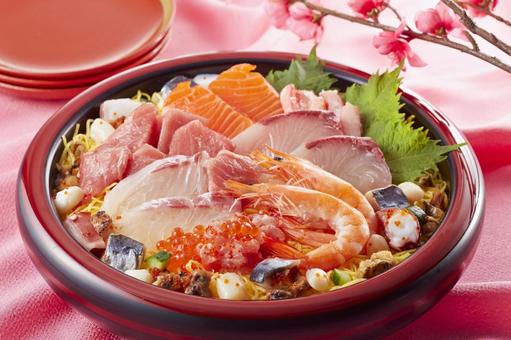 海鮮ちらし寿司(桃の節句) 海鮮ちらし寿司(桃の節句) 海鮮ちらし,ちらし寿司,寿司の写真素材