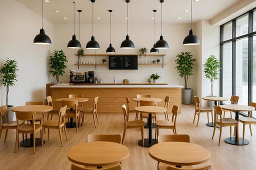 カフェ風商業施設内の写真